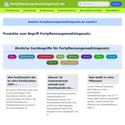 Screenshot fortpflanzungsmedizingesetz.de