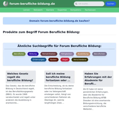 Screenshot forum-berufliche-bildung.de