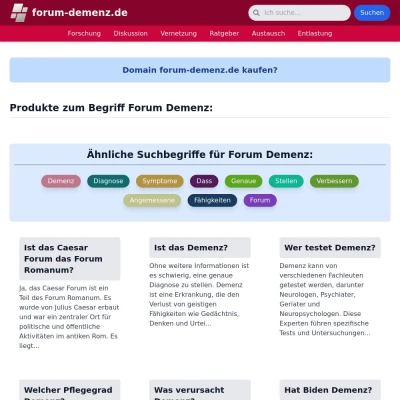 Screenshot forum-demenz.de