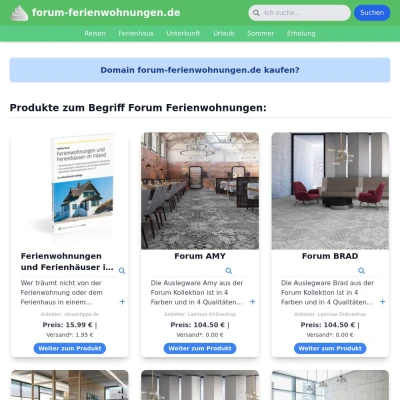 Screenshot forum-ferienwohnungen.de