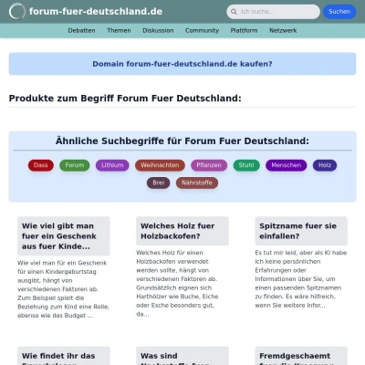 Screenshot forum-fuer-deutschland.de