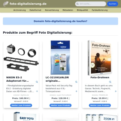 Screenshot foto-digitalisierung.de