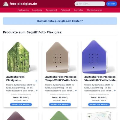 Screenshot foto-plexiglas.de