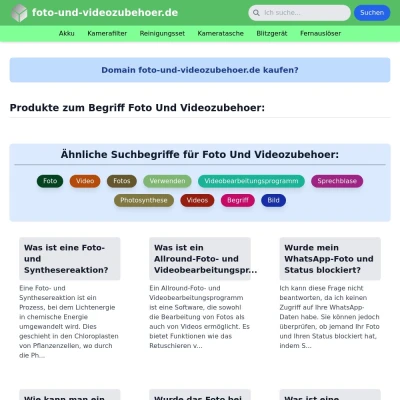 Screenshot foto-und-videozubehoer.de