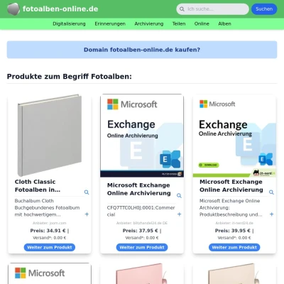 Screenshot fotoalben-online.de