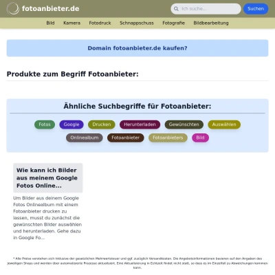 Screenshot fotoanbieter.de