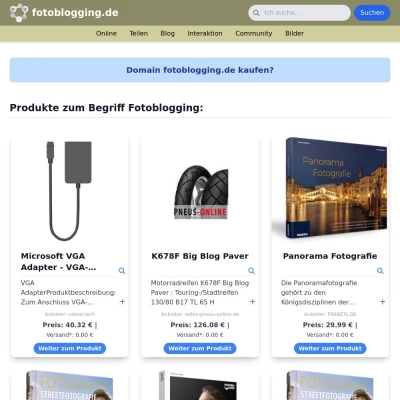 Screenshot fotoblogging.de