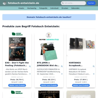 Screenshot fotobuch-entwickeln.de