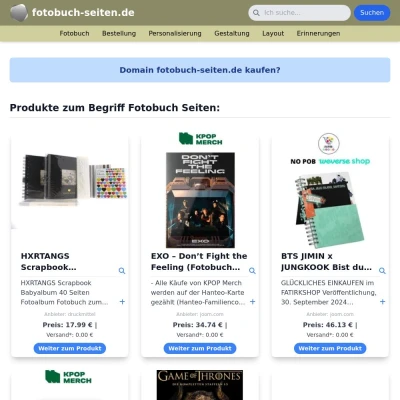 Screenshot fotobuch-seiten.de
