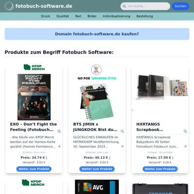 Screenshot fotobuch-software.de