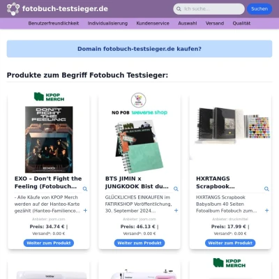 Screenshot fotobuch-testsieger.de
