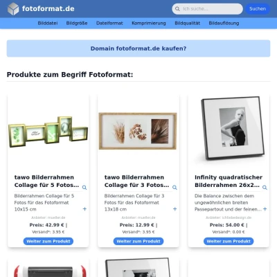 Screenshot fotoformat.de