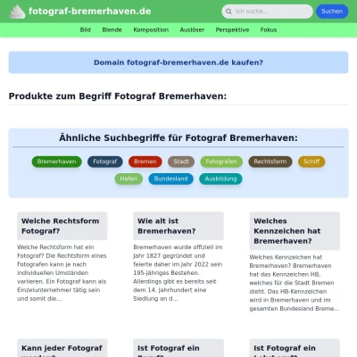 Screenshot fotograf-bremerhaven.de
