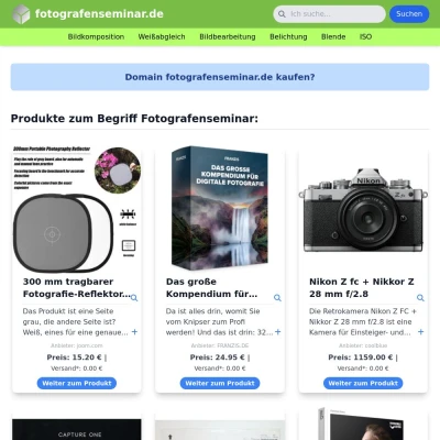 Screenshot fotografenseminar.de