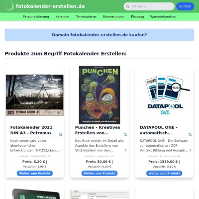 Screenshot fotokalender-erstellen.de