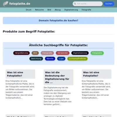 Screenshot fotoplatte.de