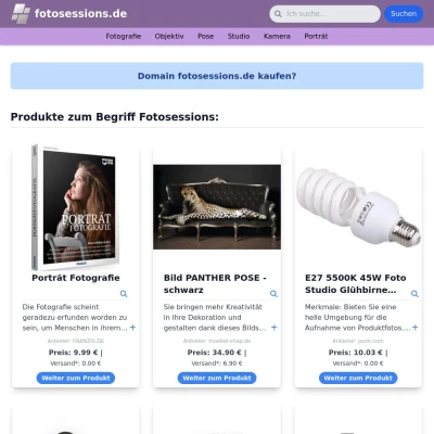 Screenshot fotosessions.de