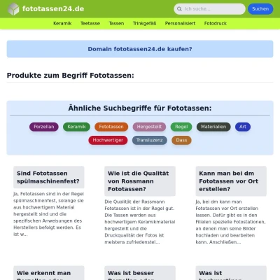 Screenshot fototassen24.de
