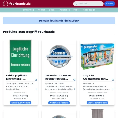 Screenshot fourhands.de