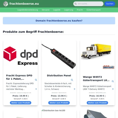 Screenshot frachtenboerse.eu