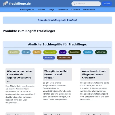 Screenshot frackfliege.de