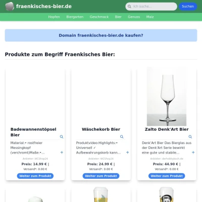 Screenshot fraenkisches-bier.de