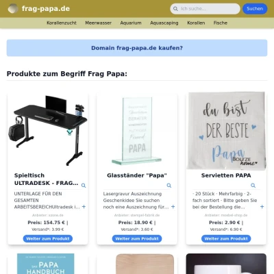 Screenshot frag-papa.de