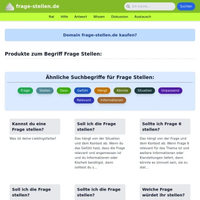 Screenshot frage-stellen.de
