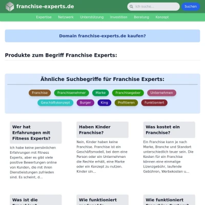 Screenshot franchise-experts.de