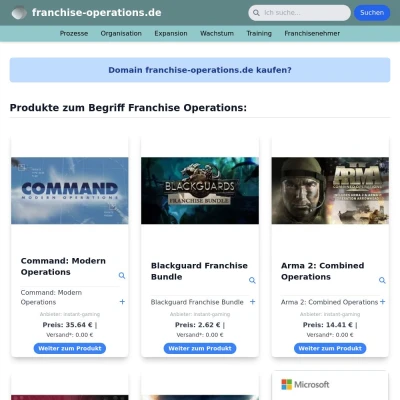 Screenshot franchise-operations.de