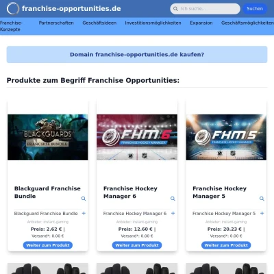 Screenshot franchise-opportunities.de