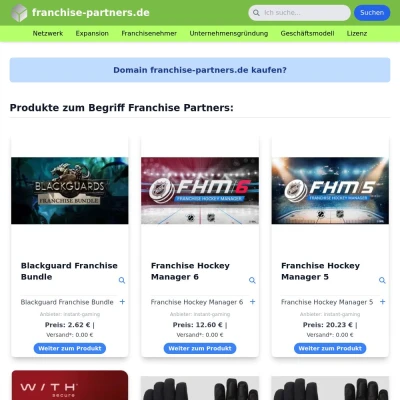 Screenshot franchise-partners.de