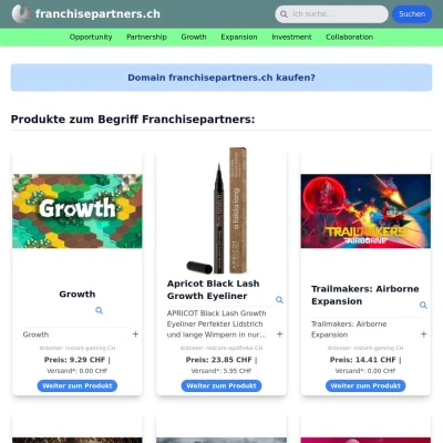 Screenshot franchisepartners.ch