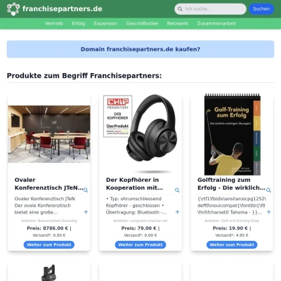 Screenshot franchisepartners.de