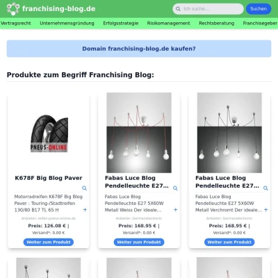 Screenshot franchising-blog.de