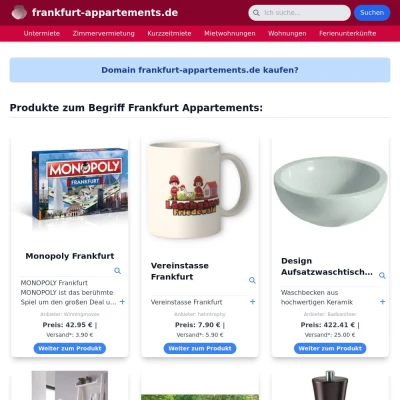 Screenshot frankfurt-appartements.de