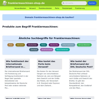 Screenshot frankiermaschinen-shop.de