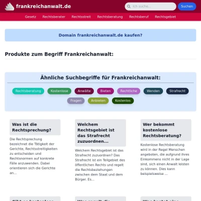 Screenshot frankreichanwalt.de