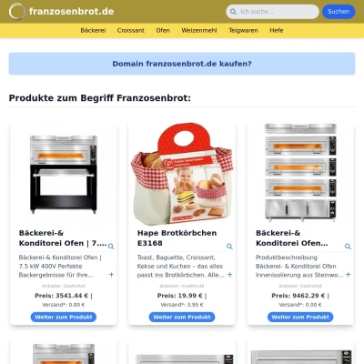 Screenshot franzosenbrot.de