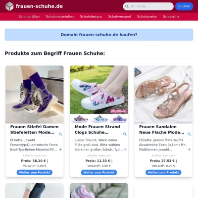 Screenshot frauen-schuhe.de