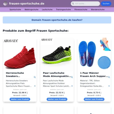 Screenshot frauen-sportschuhe.de