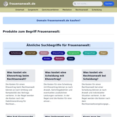 Screenshot frauenanwalt.de