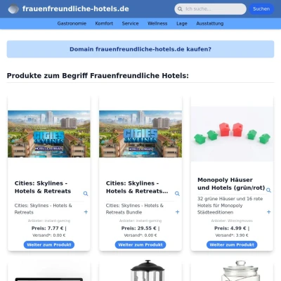 Screenshot frauenfreundliche-hotels.de