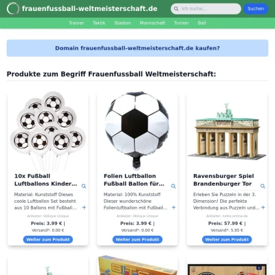 Screenshot frauenfussball-weltmeisterschaft.de