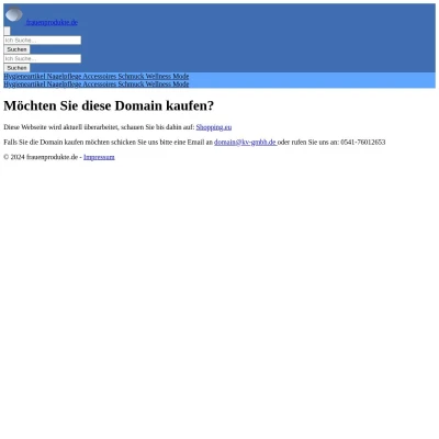 Screenshot frauenprodukte.de