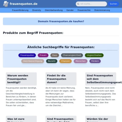 Screenshot frauenquoten.de