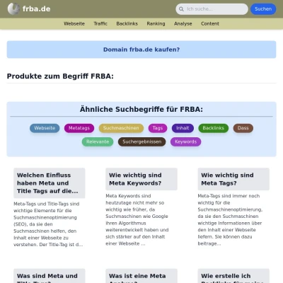 Screenshot frba.de