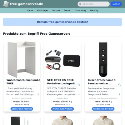 Screenshot free-gameserver.de