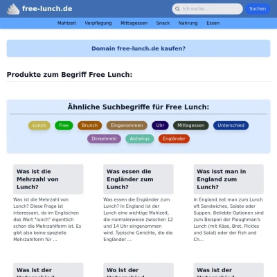 Screenshot free-lunch.de