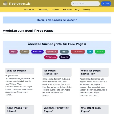 Screenshot free-pages.de